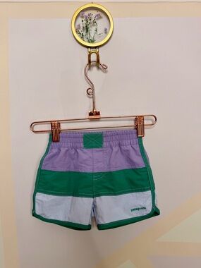 Patagonia Lavender and Green Swim Bottoms